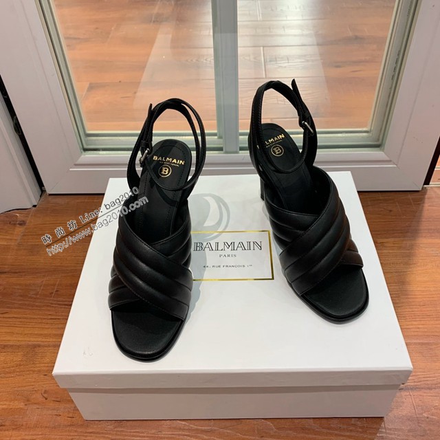 balmain2022專櫃新款羊皮高跟涼鞋 dx3095